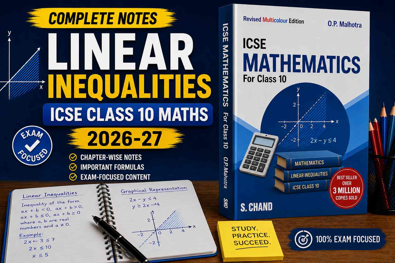 ICSE Class 10 Linear Inequalities Notes | OP Malhotra Maths (2026-27)
