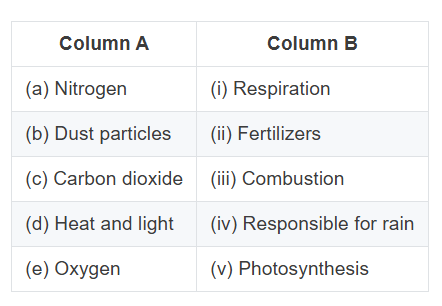 Match the Following