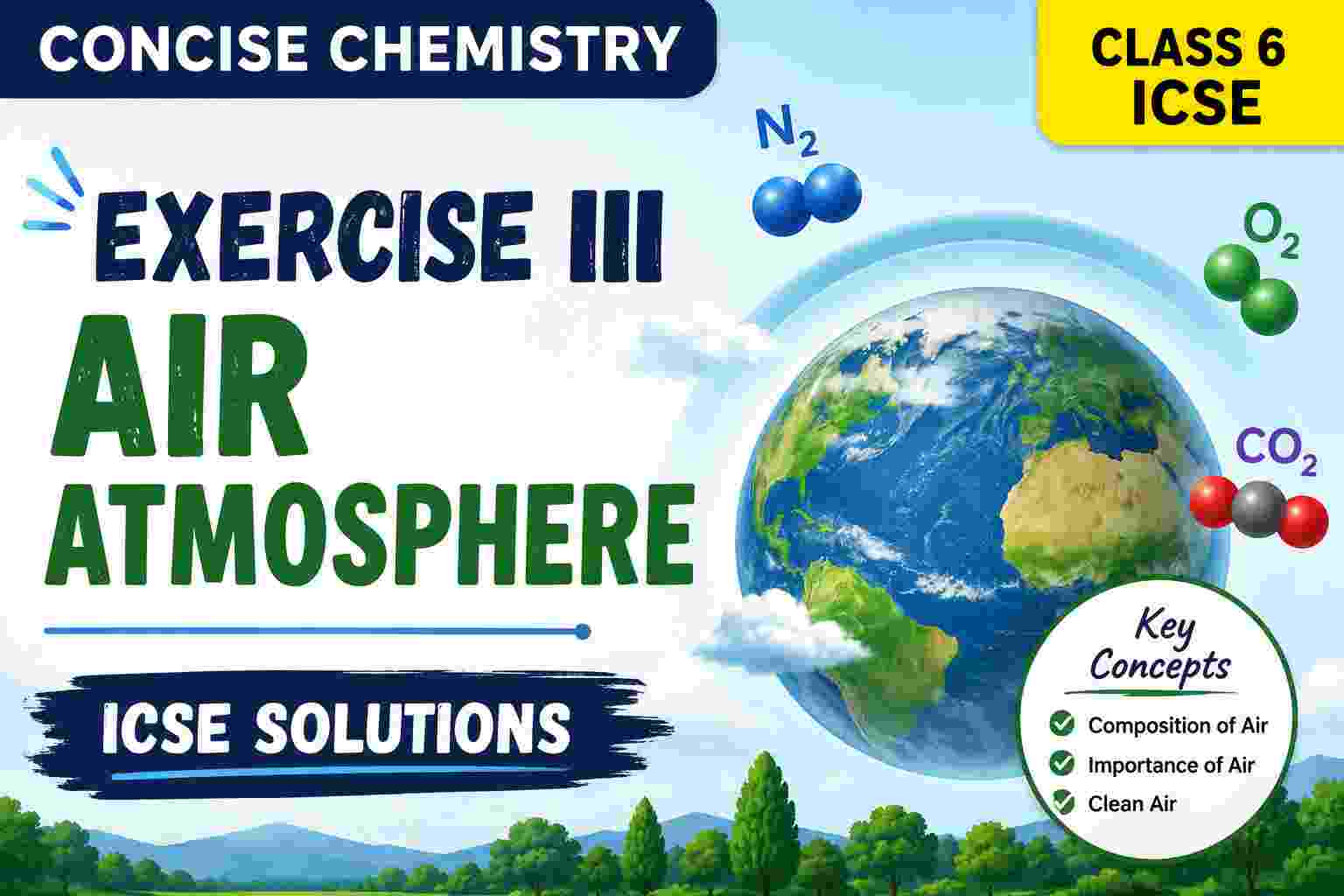 Exercise III on Air Atmosphere Class 6 Concise Chemistry ICSE Solutions